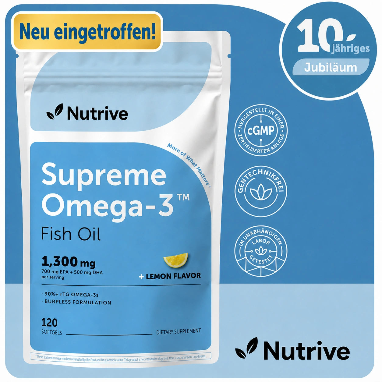 Micro Ingredients Supreme Omega-3-Fischöl mit extrem hohem EPA- und DHA-Gehalt, Softgels ohne Aufstoßen