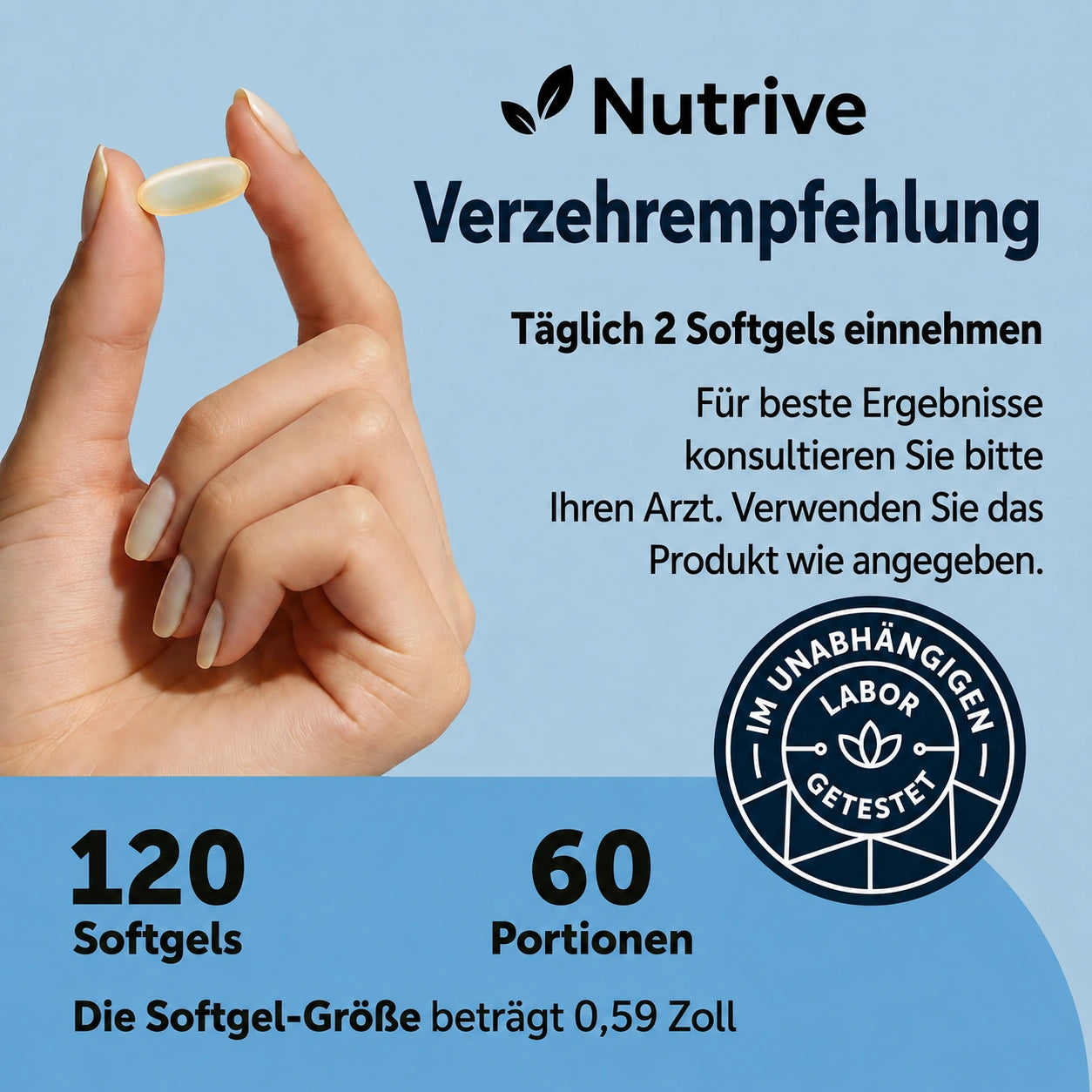 Micro Ingredients Supreme Omega-3-Fischöl mit extrem hohem EPA- und DHA-Gehalt, Softgels ohne Aufstoßen